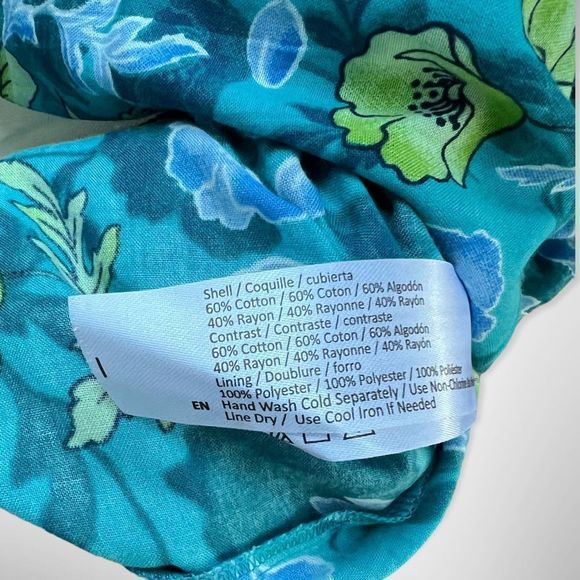 NWT B•O•G Collective Blue Floral Strap Mini Dress Padded Chest Bra (M) $98 - Picture 11 of 12